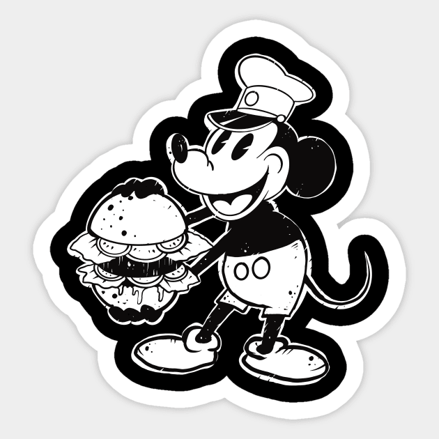 Steamboat willie Sticker by Paundra